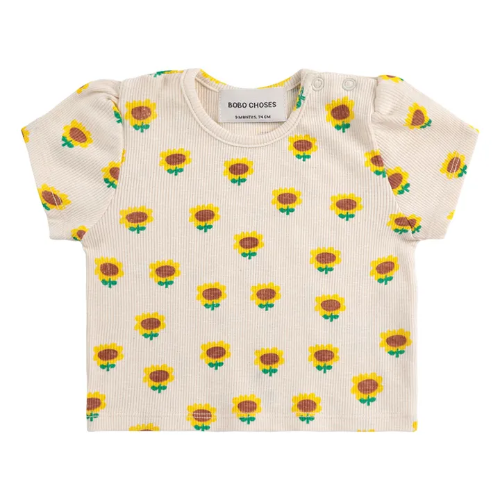 Sonnenblumen-T-Shirt | Seidenfarben- Produktbild Nr. 0