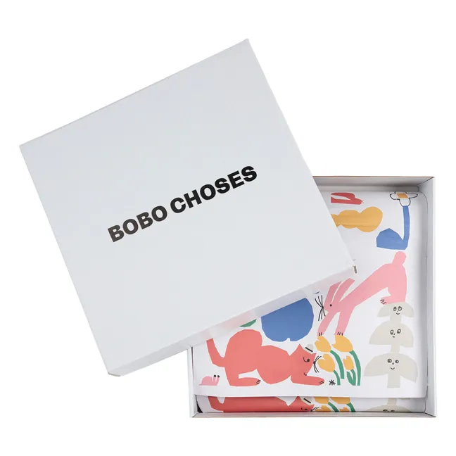 Set canotta e bloomer in maglia di cotone biologico | Ecru