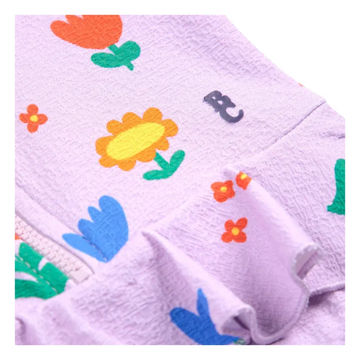 Maillot de Bain Fleurs Fibres Recyclées | 	Lilas- Image produit n°3