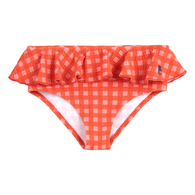 Culotte de Bain Vichy Fibres Recyclées | Corail