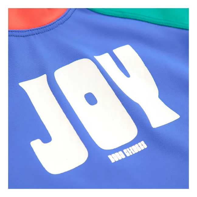 Colorblock Anti-UV T-Shirt aus recycelten Fasern | Blau