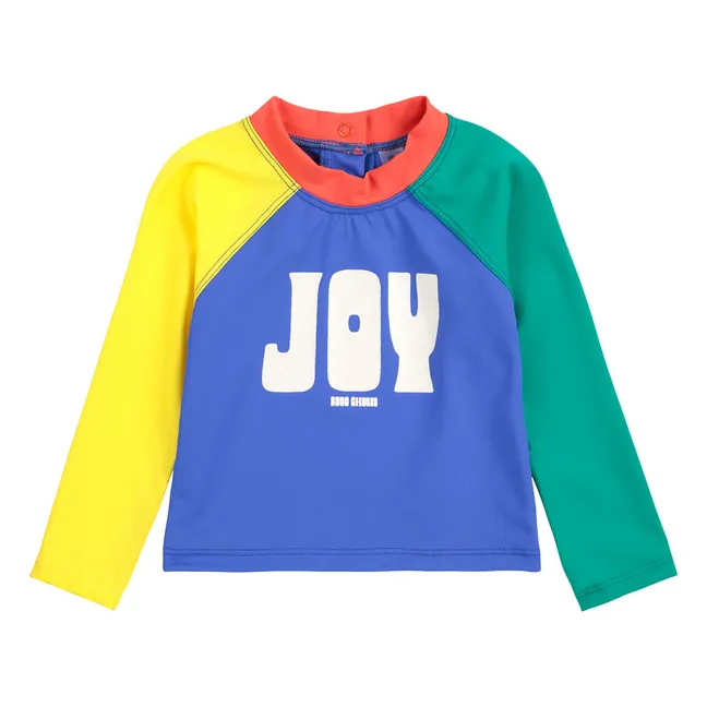Colorblock Anti-UV T-Shirt aus recycelten Fasern | Blau