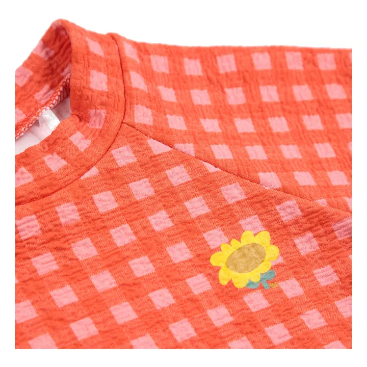 T-Shirt Anti-UV Vichy Fibres Recyclées | Corail- Image produit n°4