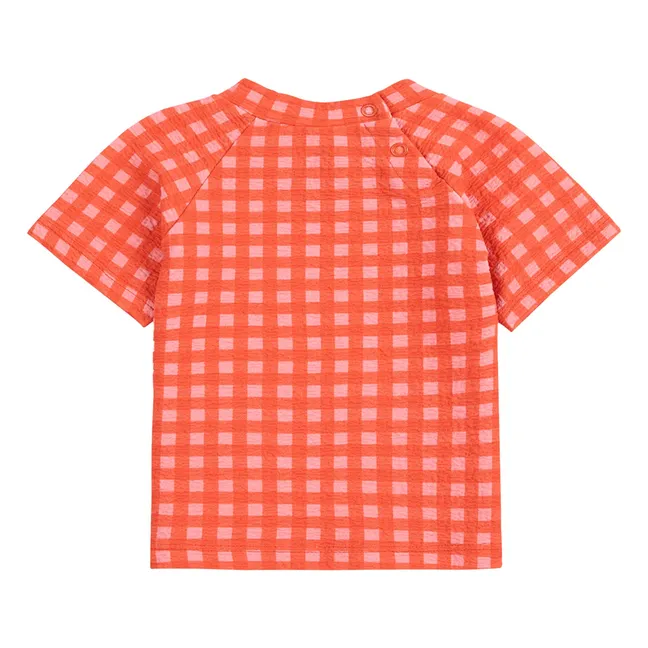 Vichy Recycled Fiber UV Protection T-Shirt | Coral