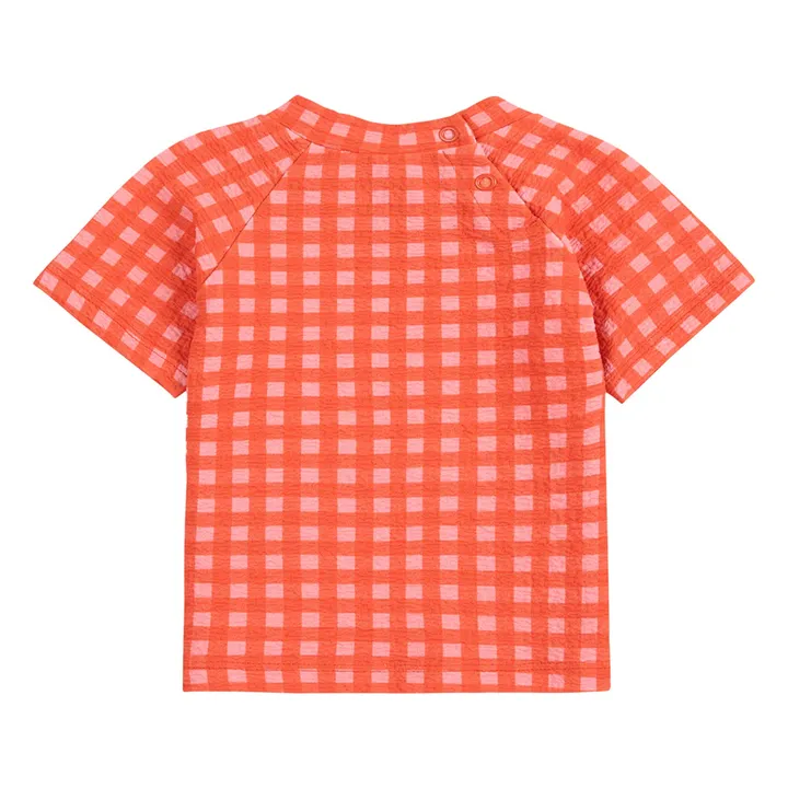 T-Shirt Anti-UV Vichy Fibres Recyclées | Corail- Image produit n°3