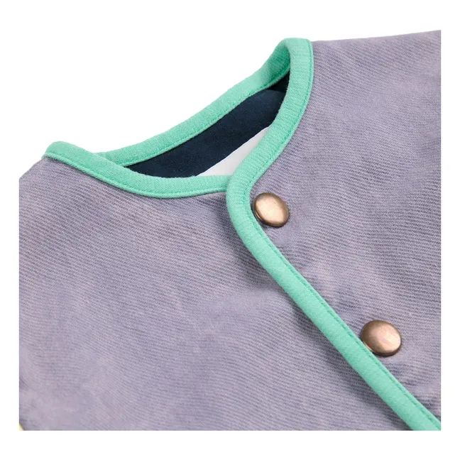 Colorblock-Jacke aus recycelten Fasern | Lavendel