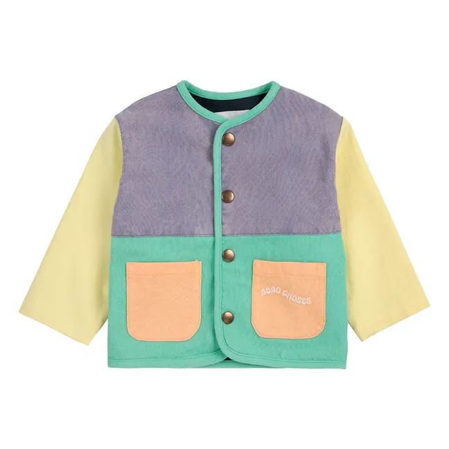 Colorblock-Jacke aus recycelten Fasern | Lavendel