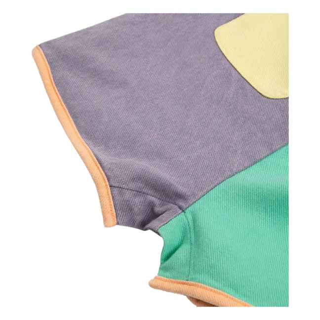 Combishort Colorblock Fibres Recyclées | Lavande