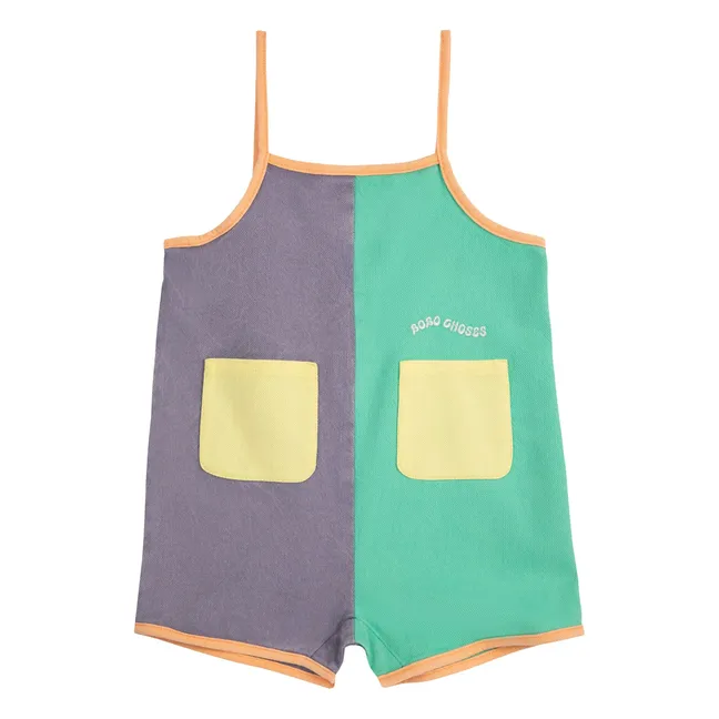 Colorblock-Combishorts aus recycelten Fasern | Lavendel