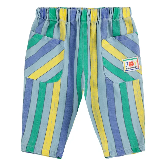 Pantalones vaqueros ligeros a rayas | Azul