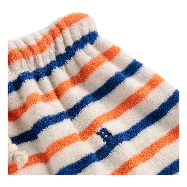 Terry Stripe Jogger | Ecru