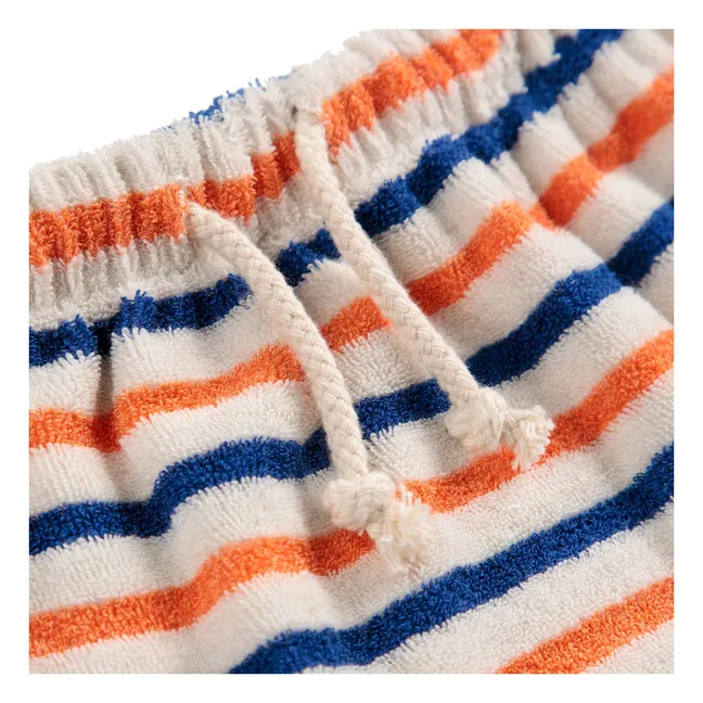 Terry Stripe Jogger | Ecru