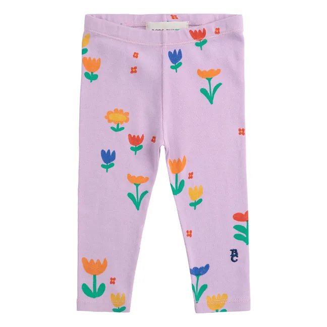 Organic Cotton Flower Legging | Lilac