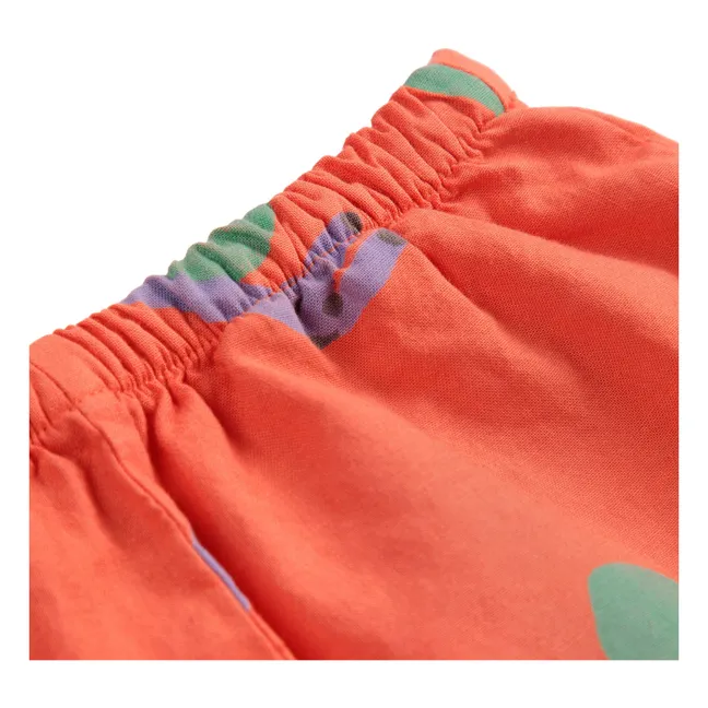Pantaloncini in cotone biologico a forma di lumaca | Rosso