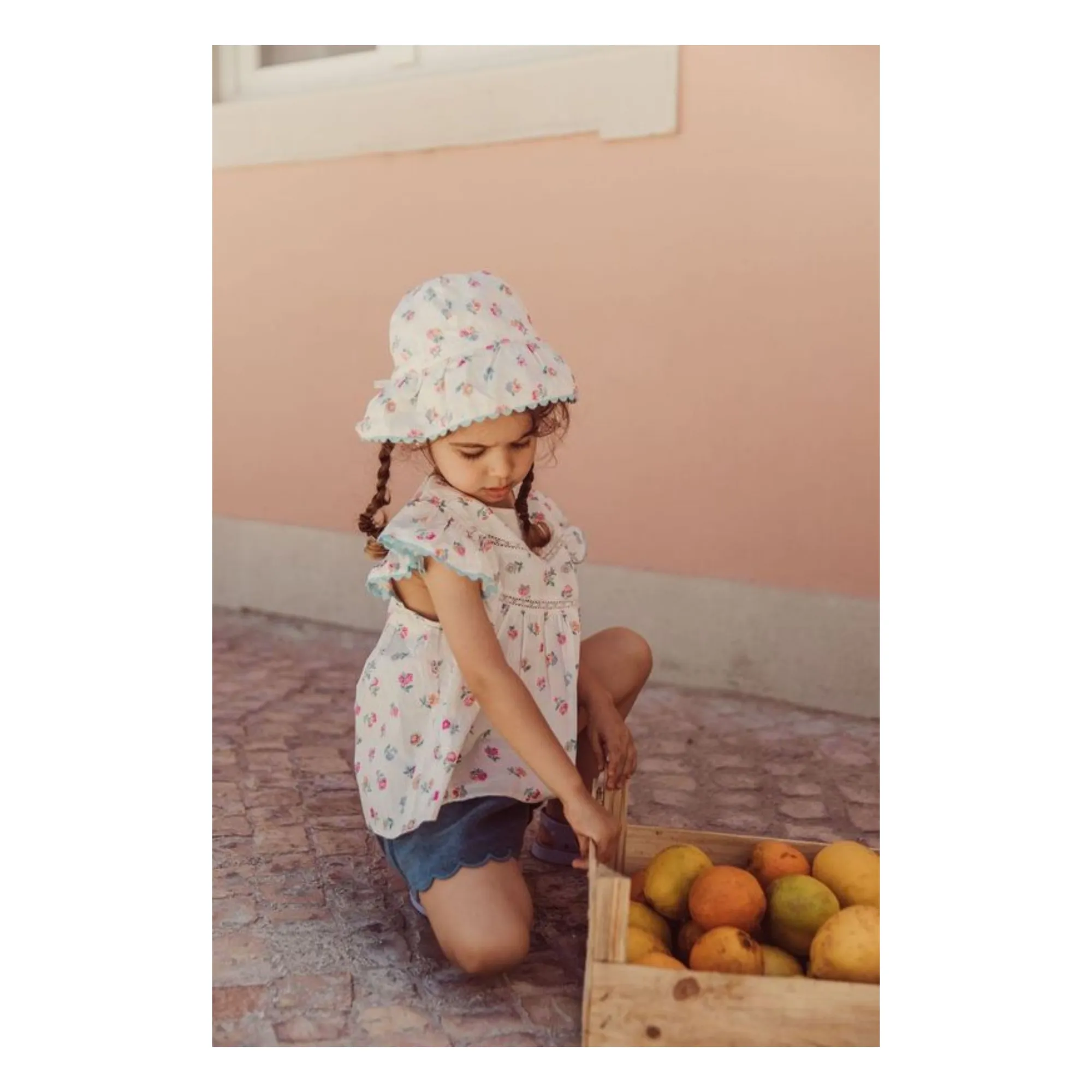 Louise Misha Ecru Eliana Organic Cotton Hat