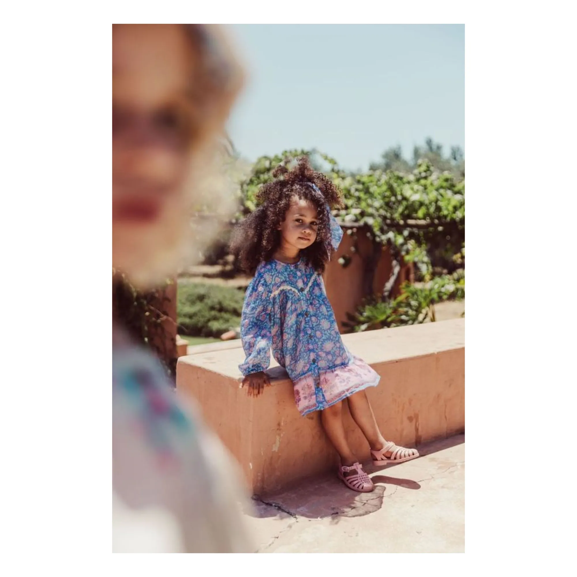 Robe Conny Coton Bio | Bleu- Image produit n°1