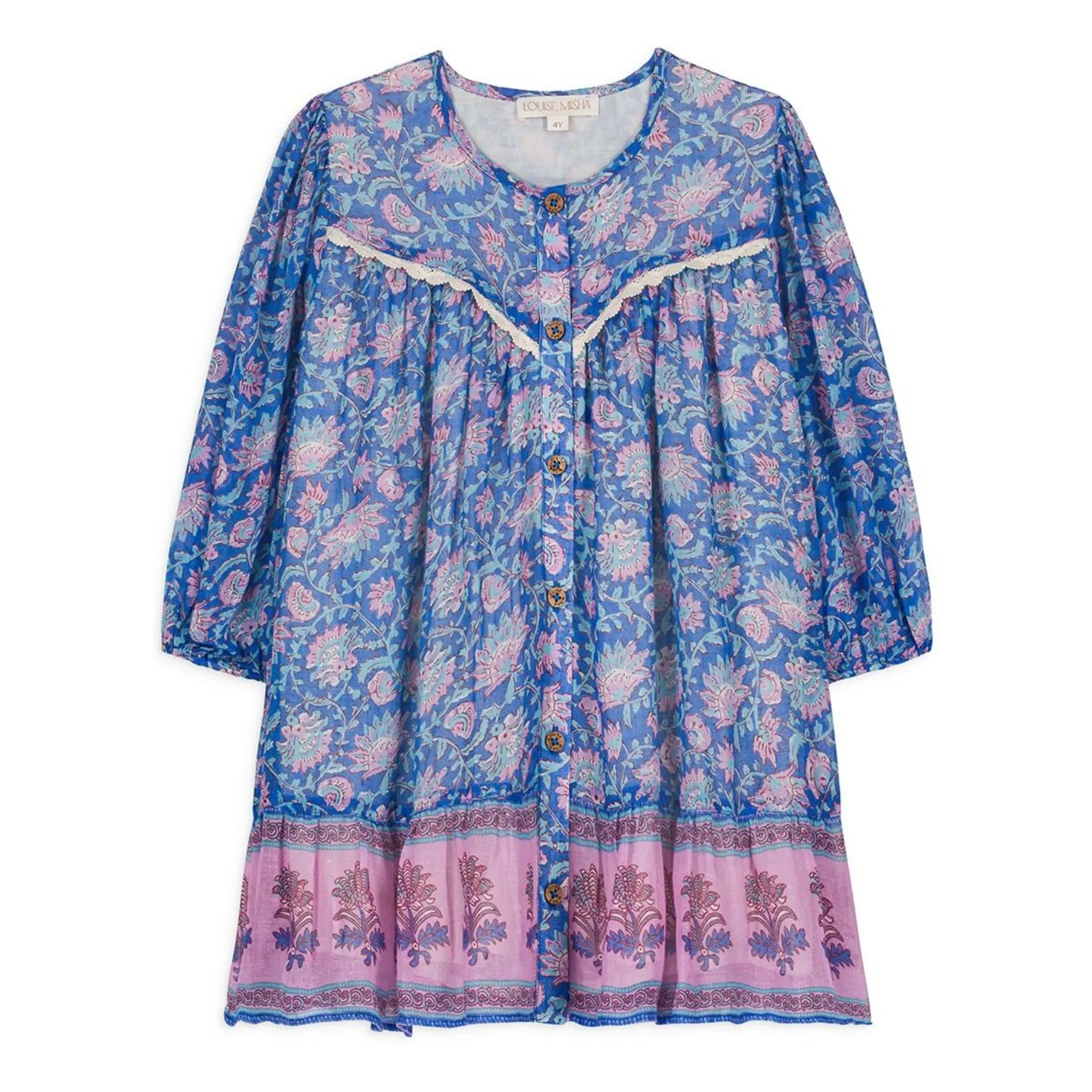 Louise Misha Blue Conny Organic Cotton Dress
