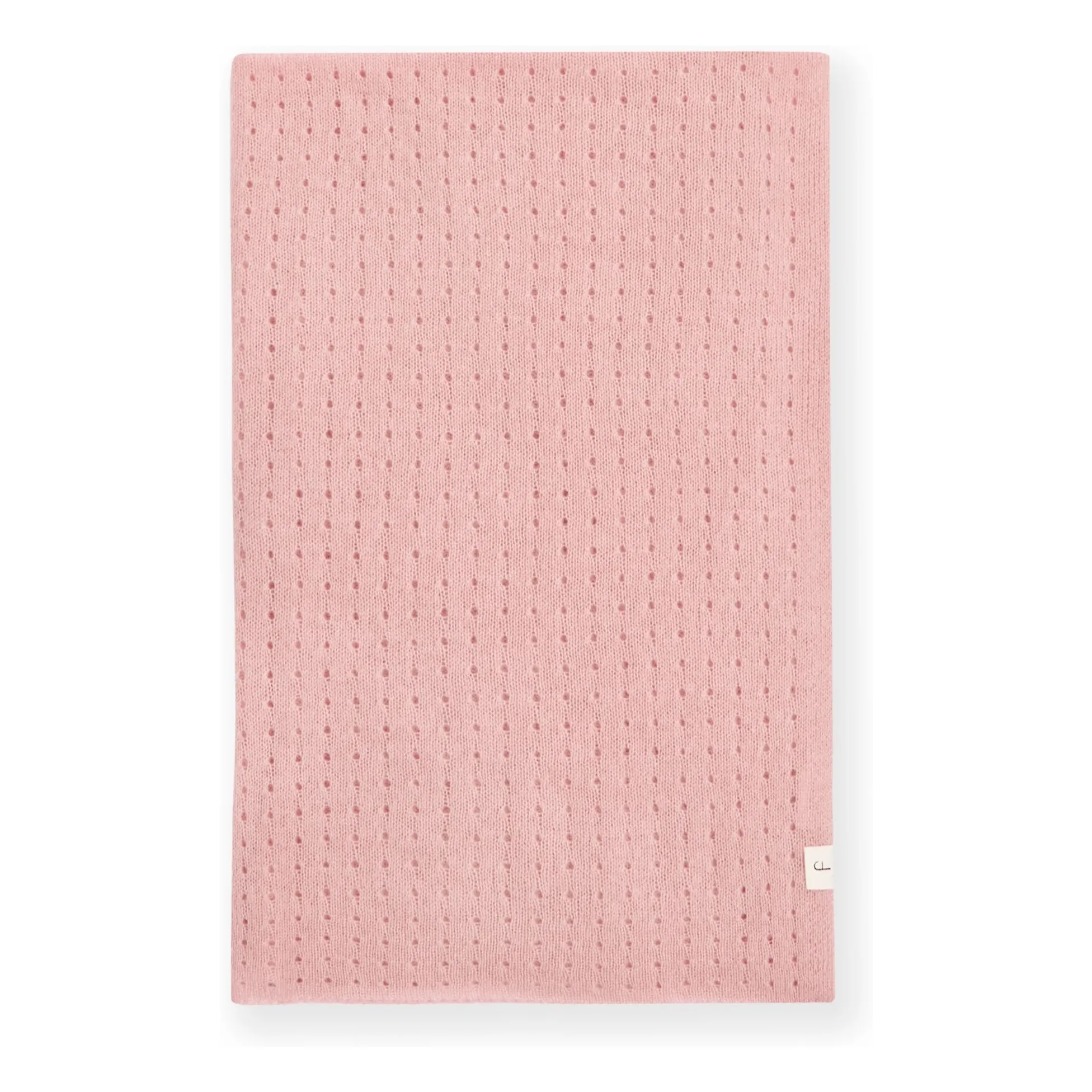My Little Freckle Pink Organic Cashmere Pointelle Blanket