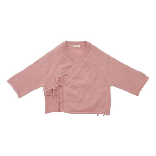 Kimono-Weste Bio-Kaschmir | Rosa
