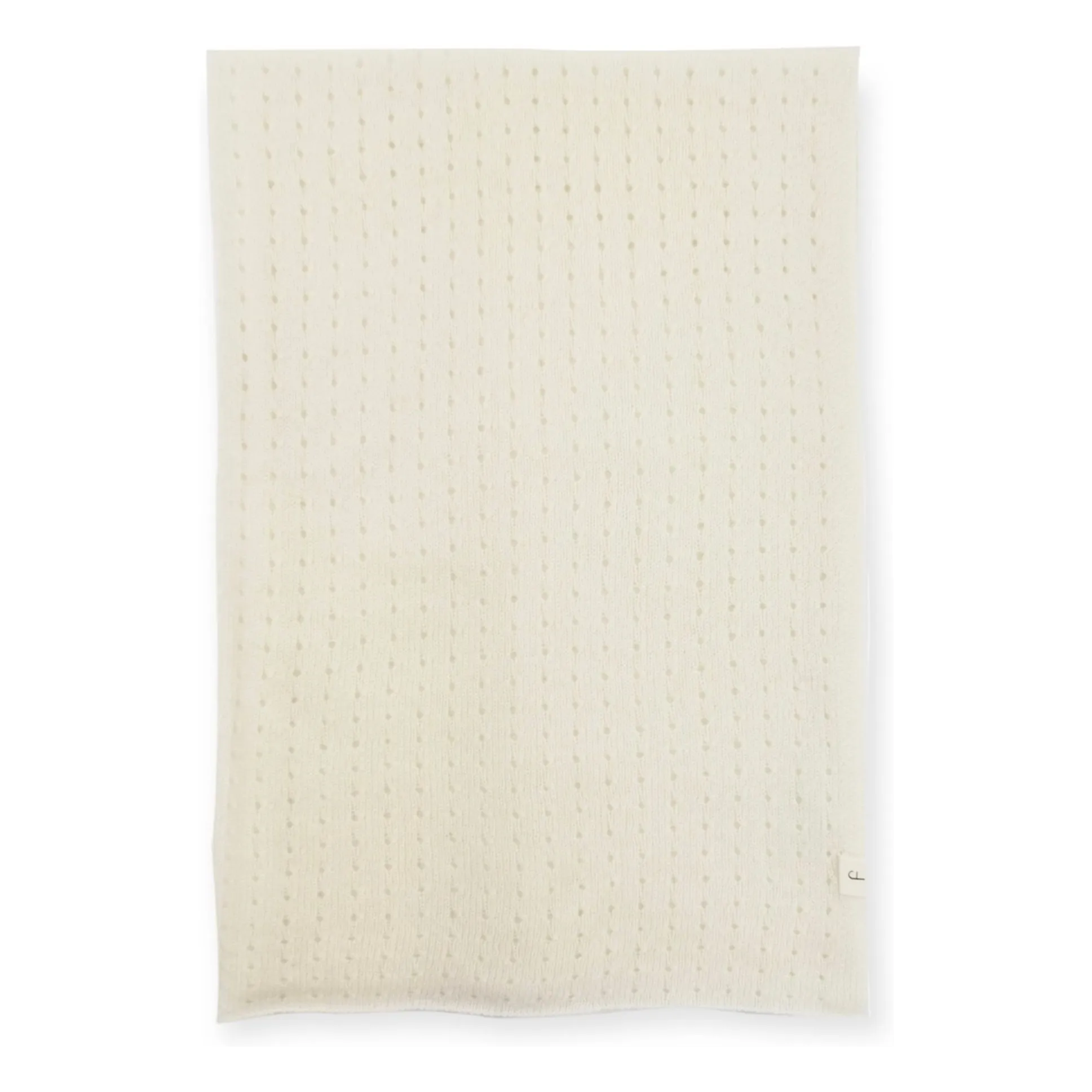 My Little Freckle Ecru Organic Cashmere Pointelle Blanket
