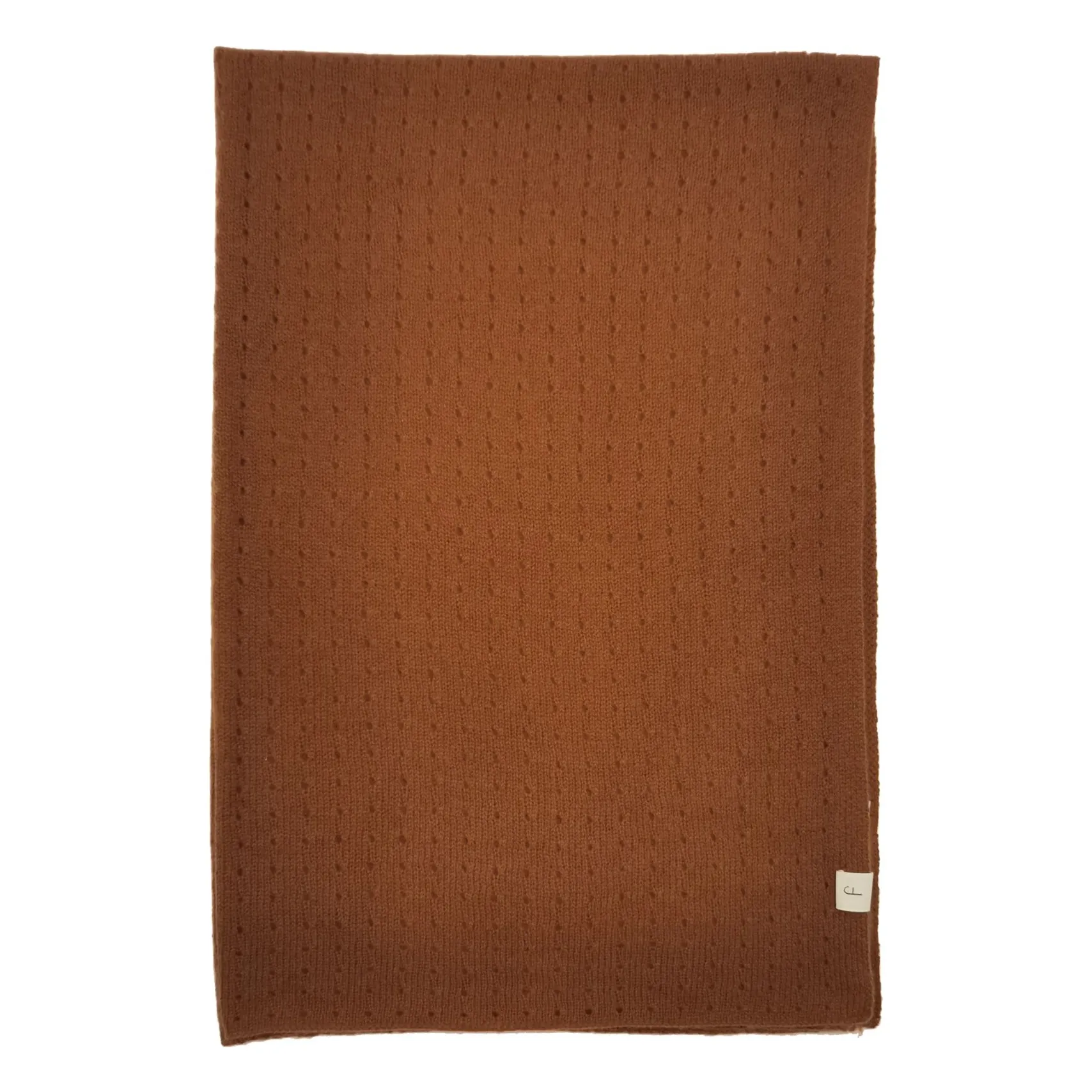 My Little Freckle Brick Red Organic Cashmere Pointelle Blanket