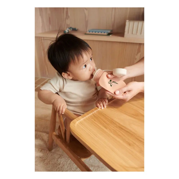 Gourde à smoothie en silicone Lizzie - Set de 2 | Peach/Sea shell- Image produit n°1