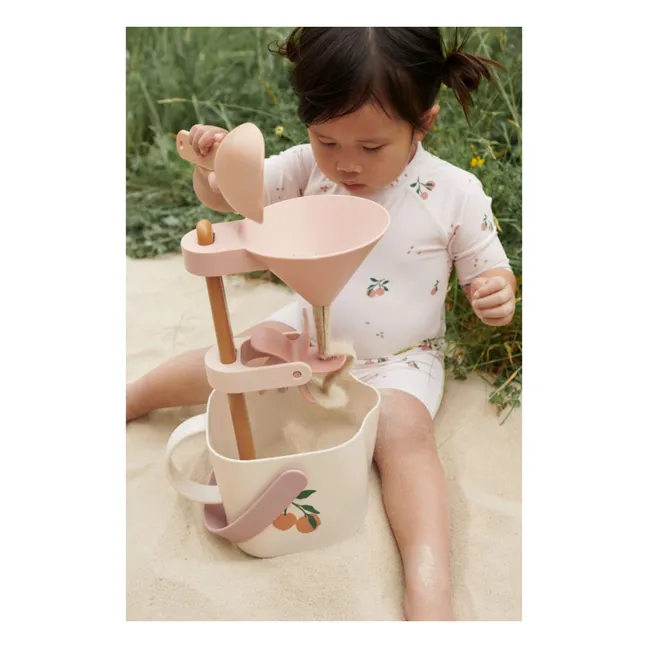 Cubo y tamiz de playa Roald | Peach/Sea shell