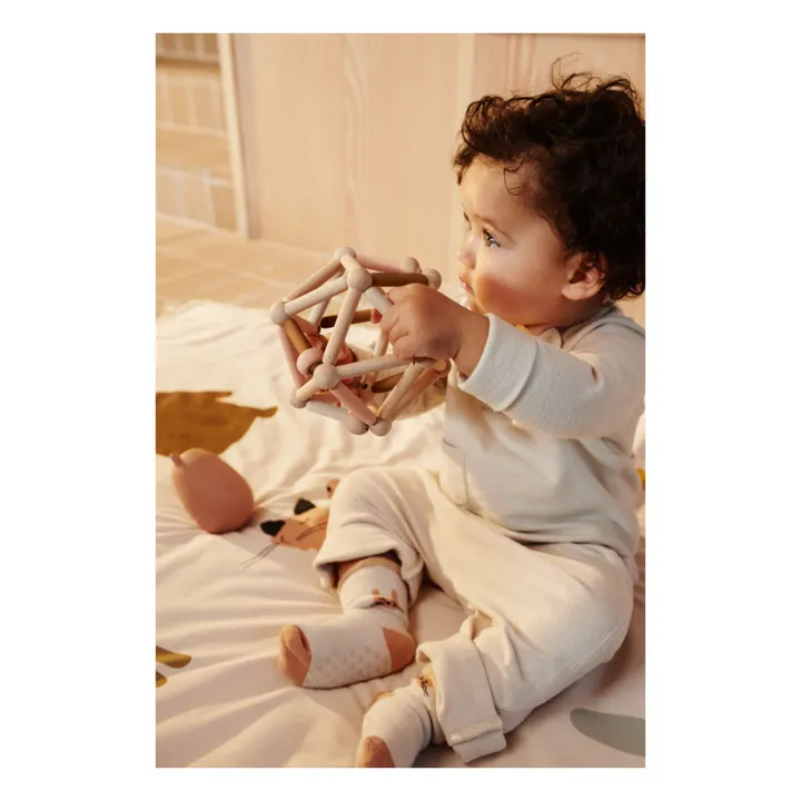 Hochet de motricité Annemette en bois | Mustard multi mix- Image produit n°2
