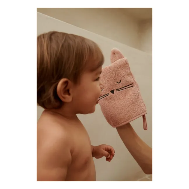 Gants de toilette Sylvester en coton bio - Set de 3 | Dove blue mix