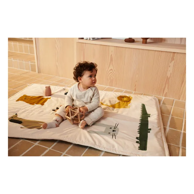 Hochet de motricité Annemette en bois | Mustard multi mix