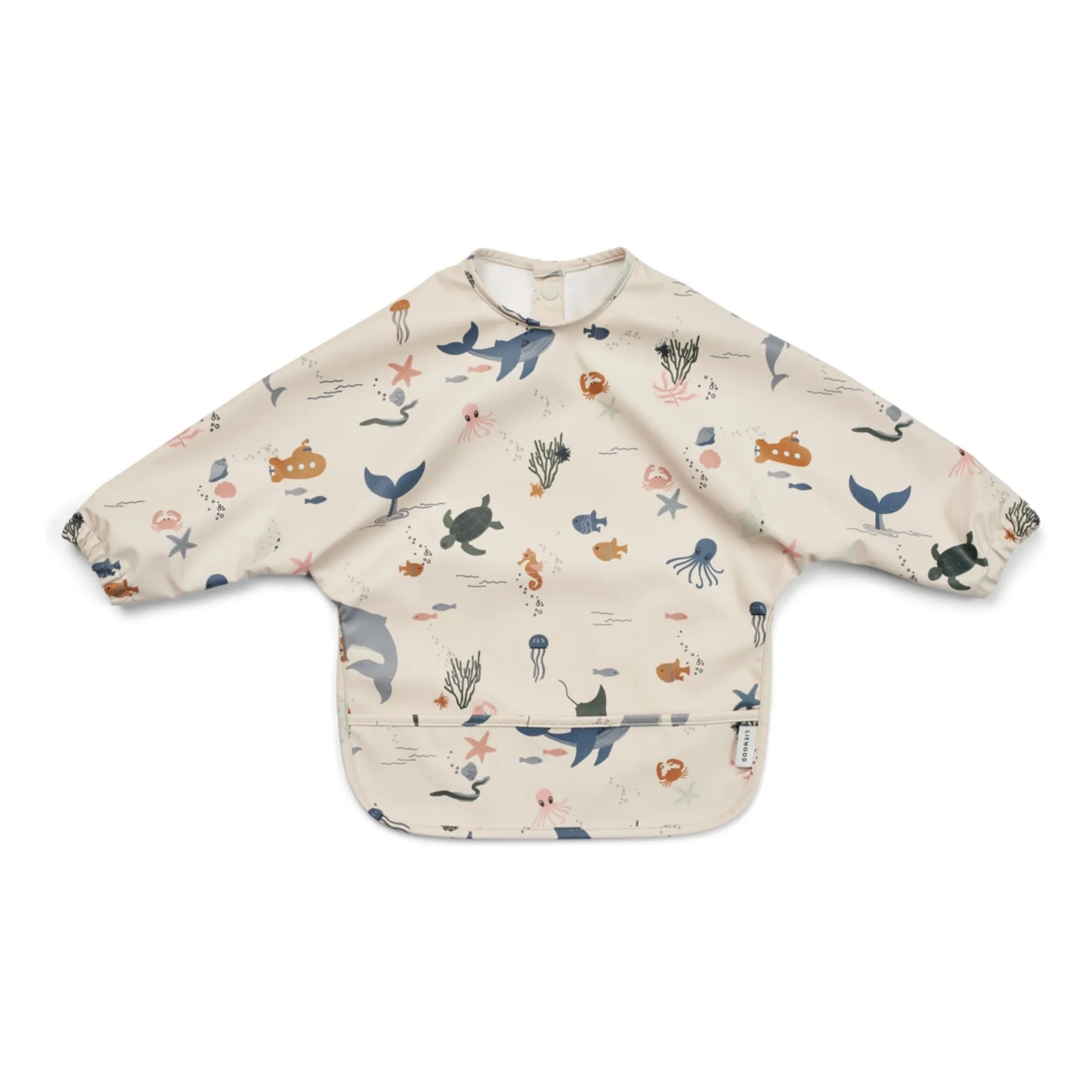 Liewood Sea Creature/Sandy Merle Bib With Sleeves