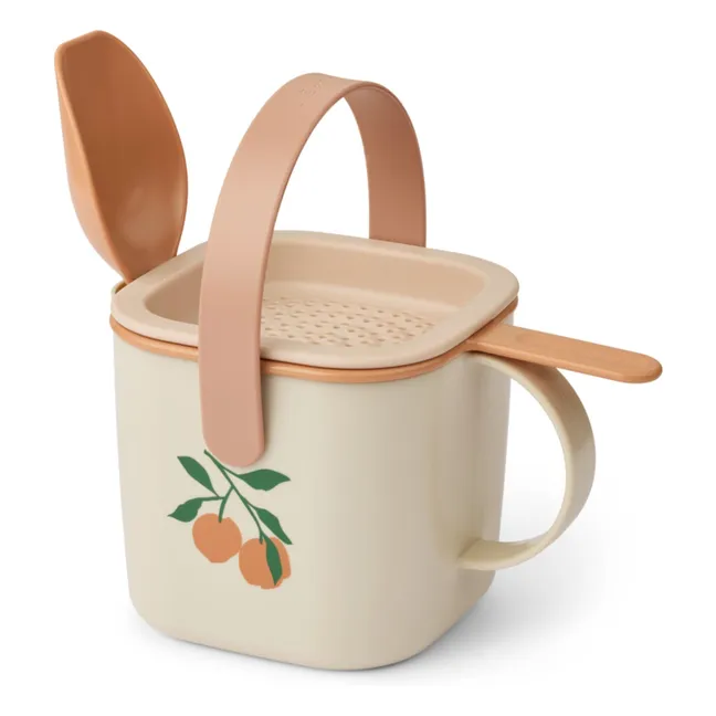 Cubo y tamiz de playa Roald | Peach/Sea shell