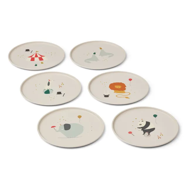 Assiettes Remco - Set de 6 | Circus/Sandy