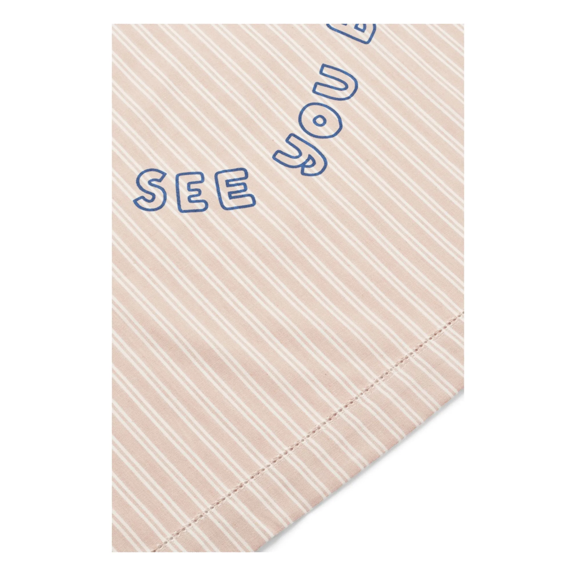 Serviette de plage Paige en coton bio | Y/D stripe Sorbet rose/Creme de la creme- Image produit n°2