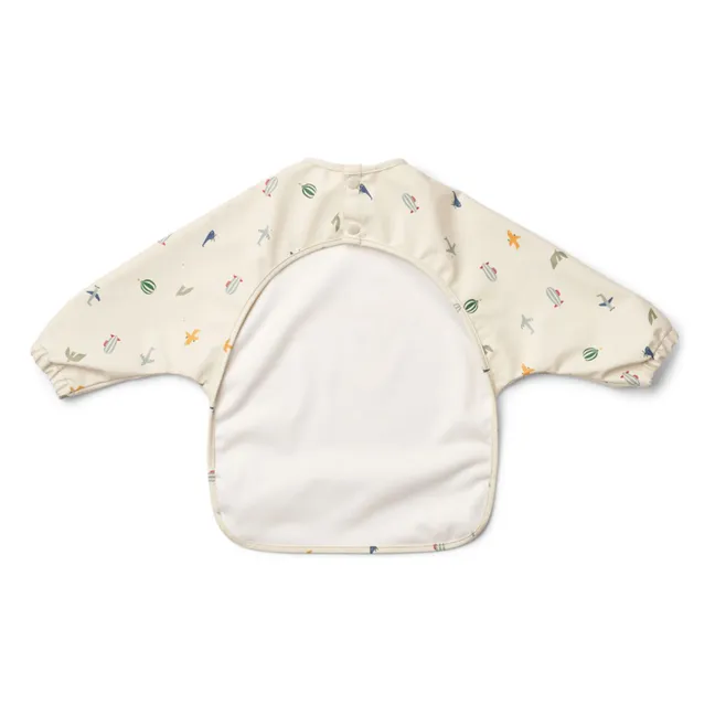 Merle bib with sleeves | Aviator/Ecru
