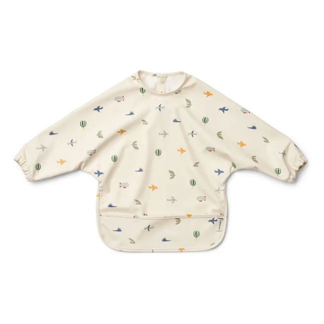 Merle bib with sleeves | Aviator/Ecru