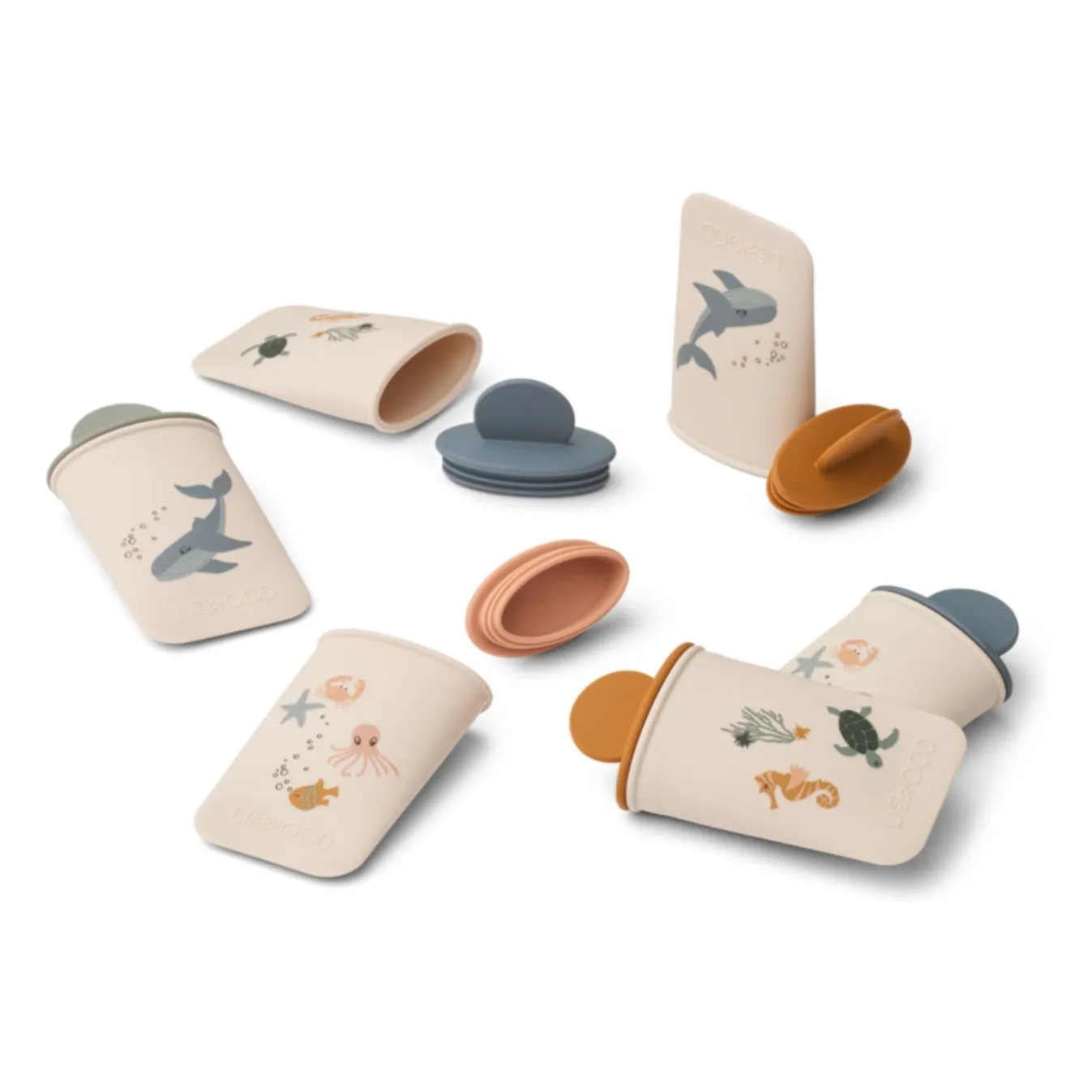 Moules à glace en silicone Malik - Set de 6 | Sea creature/Sandy- Image produit n°0