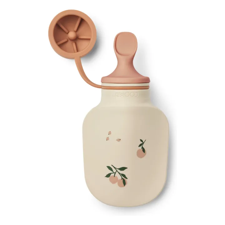 Gourde à smoothie en silicone Lizzie - Set de 2 | Peach/Sea shell- Image produit n°2