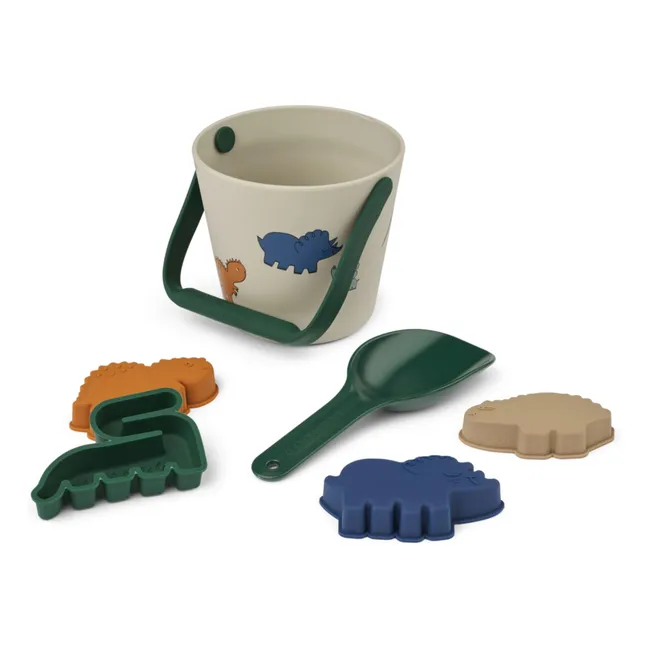Gilma beach bucket and accessories | Dinosaurs/Mist