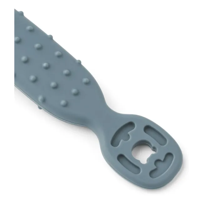 Caelia silicone training spoon - Set of 4 | Whale blue multi mix