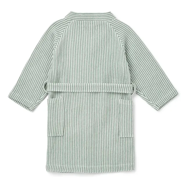 Peignoir Bertha en coton bio | Y/D stripe Peppermint/Creme de la creme