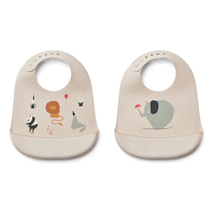 Bavaglini in silicone Tilda - Set da 2 | Circus/Sandy- Immagine del prodotto n°0