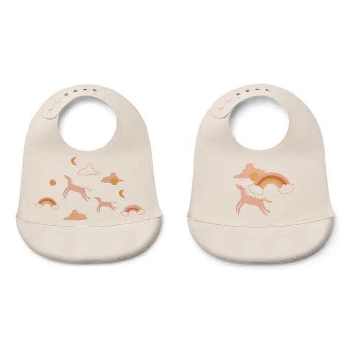 Tilda Silicone Bibs - Set of 2 | Dream/Ecru- Product image n°0