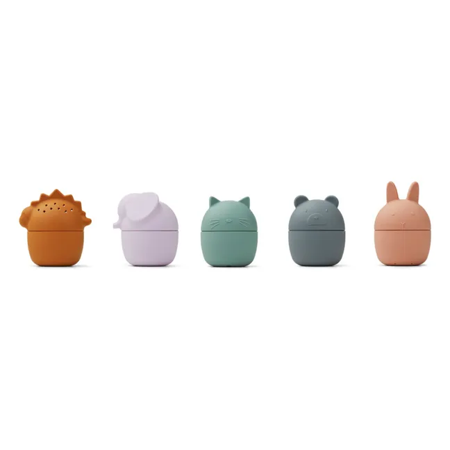 Juguetes de silicona para el baño Gaby - Set de 5 | Multi mix