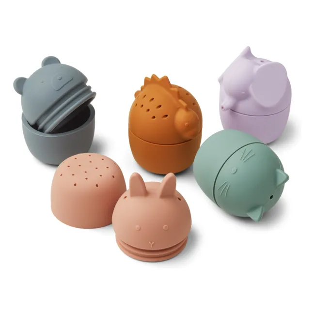 Juguetes de silicona para el baño Gaby - Set de 5 | Multi mix