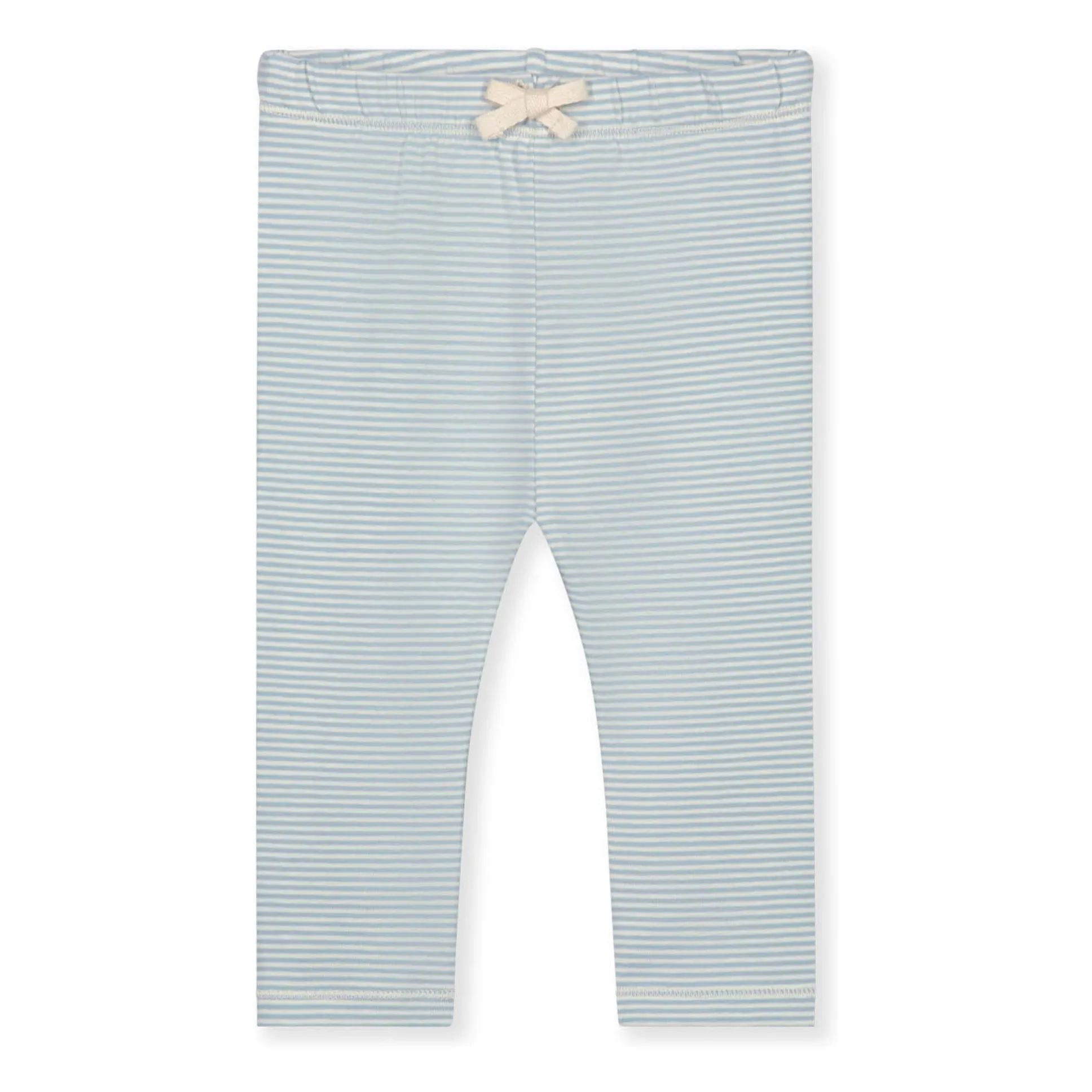 Gray Label Light Blue Striped Organic Cotton Baby Legging