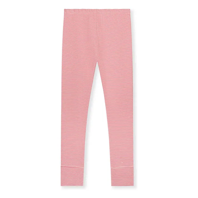 Legging de algodón orgánico a rayas  | Rosa Fushia