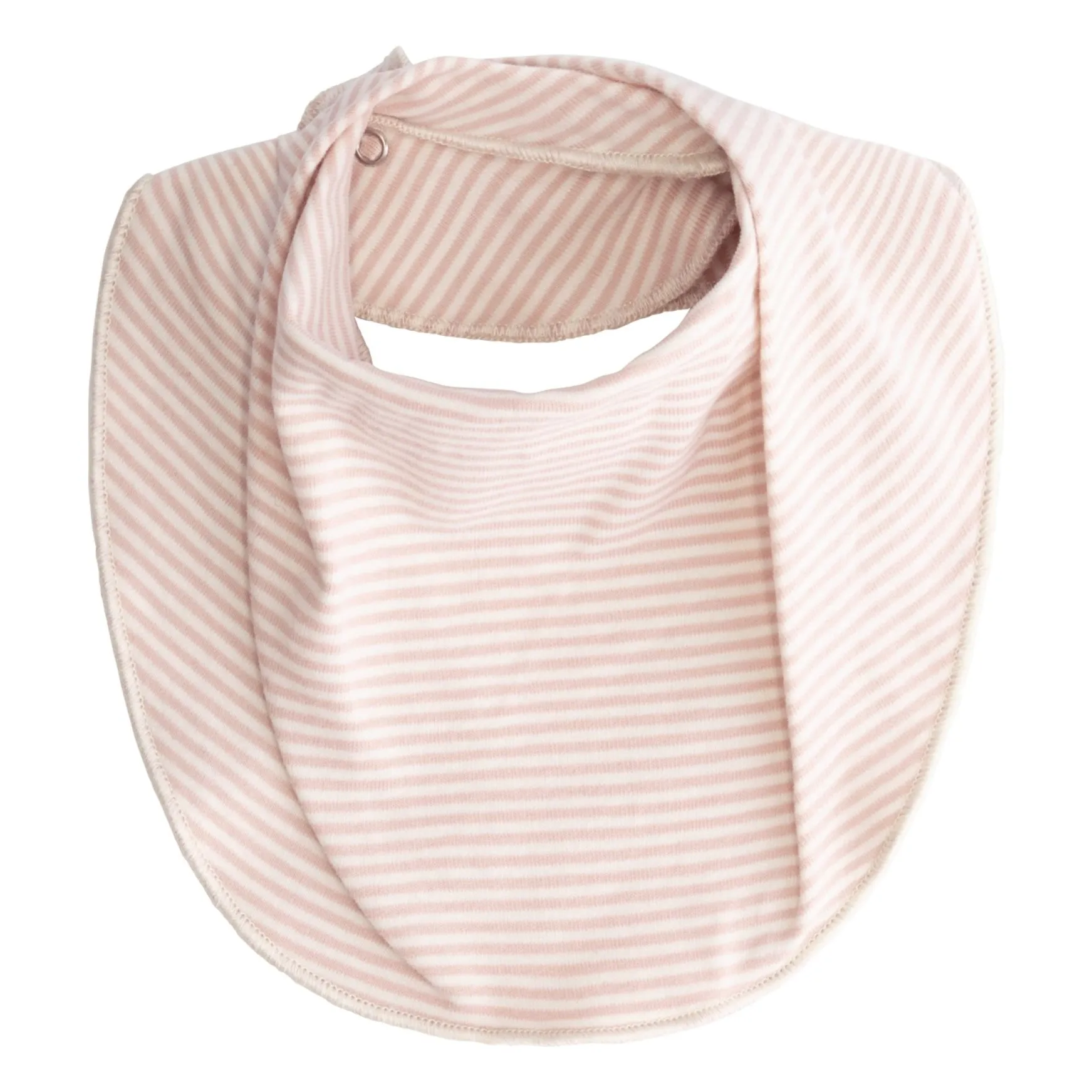 Gray Label Powder Pink Striped Organic Cotton Bib