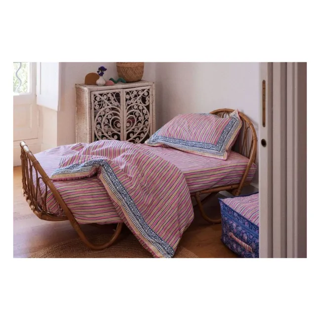 Housse de couette Noemie en coton bio | Rose fuschia