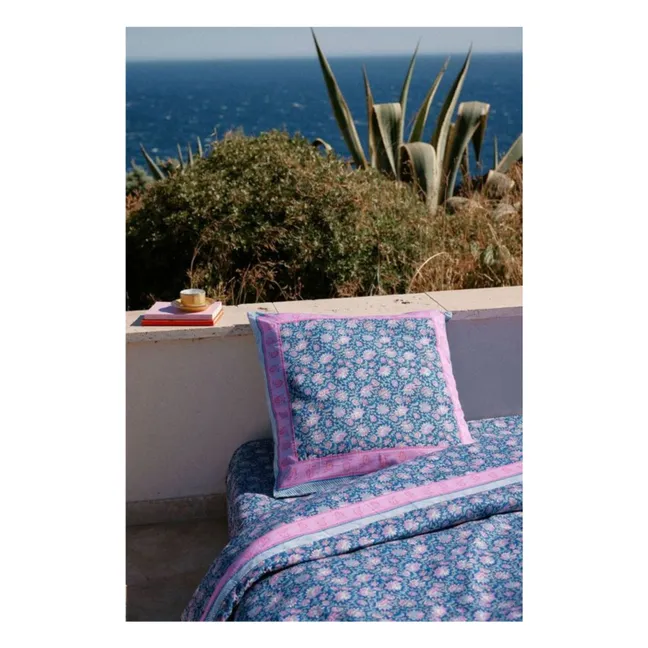 Housse de couette Noemie en coton bio | Bleu foncé